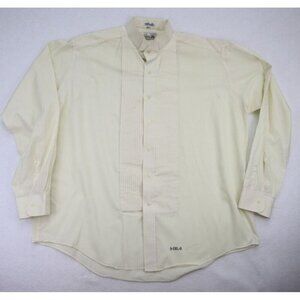Chaplin Men's Tuxedo Shirt Size 2XL 38/39 Ivory Cream Pleated Formal